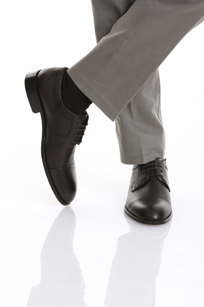 Kahverengi Klasik Bağcıklı Deri Ayakkabı - 14