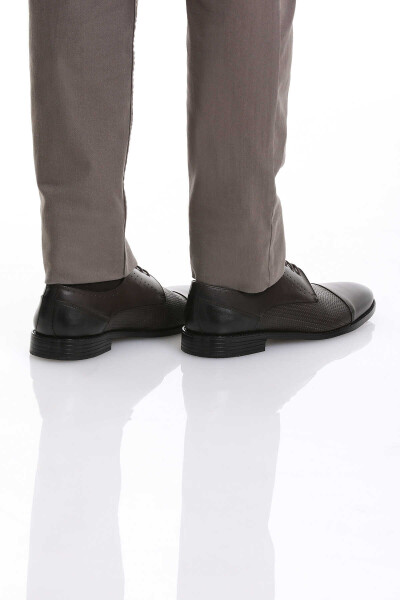 Kahverengi Klasik Bağcıklı Deri Ayakkabı - 4