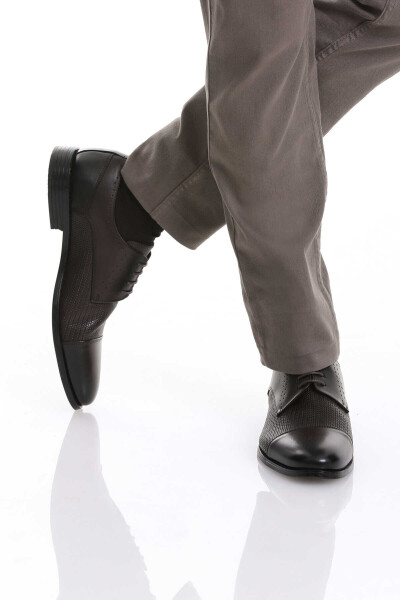 Kahverengi Klasik Bağcıklı Deri Ayakkabı - 5