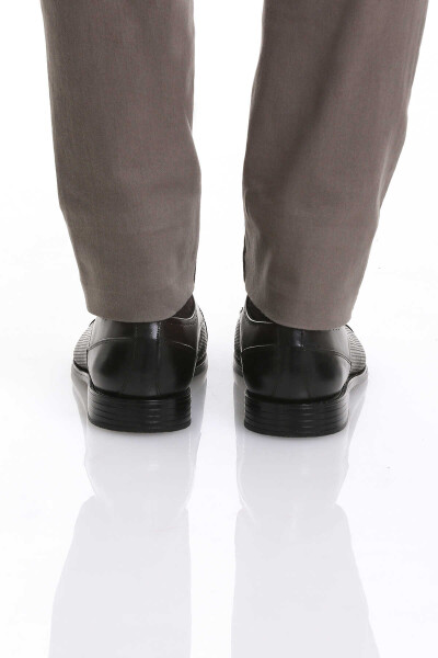 Kahverengi Klasik Bağcıklı Deri Ayakkabı - 6