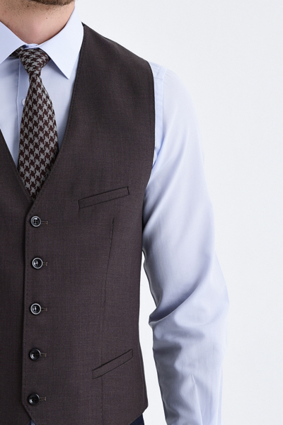 Kahverengi Klasik Yelek - 8