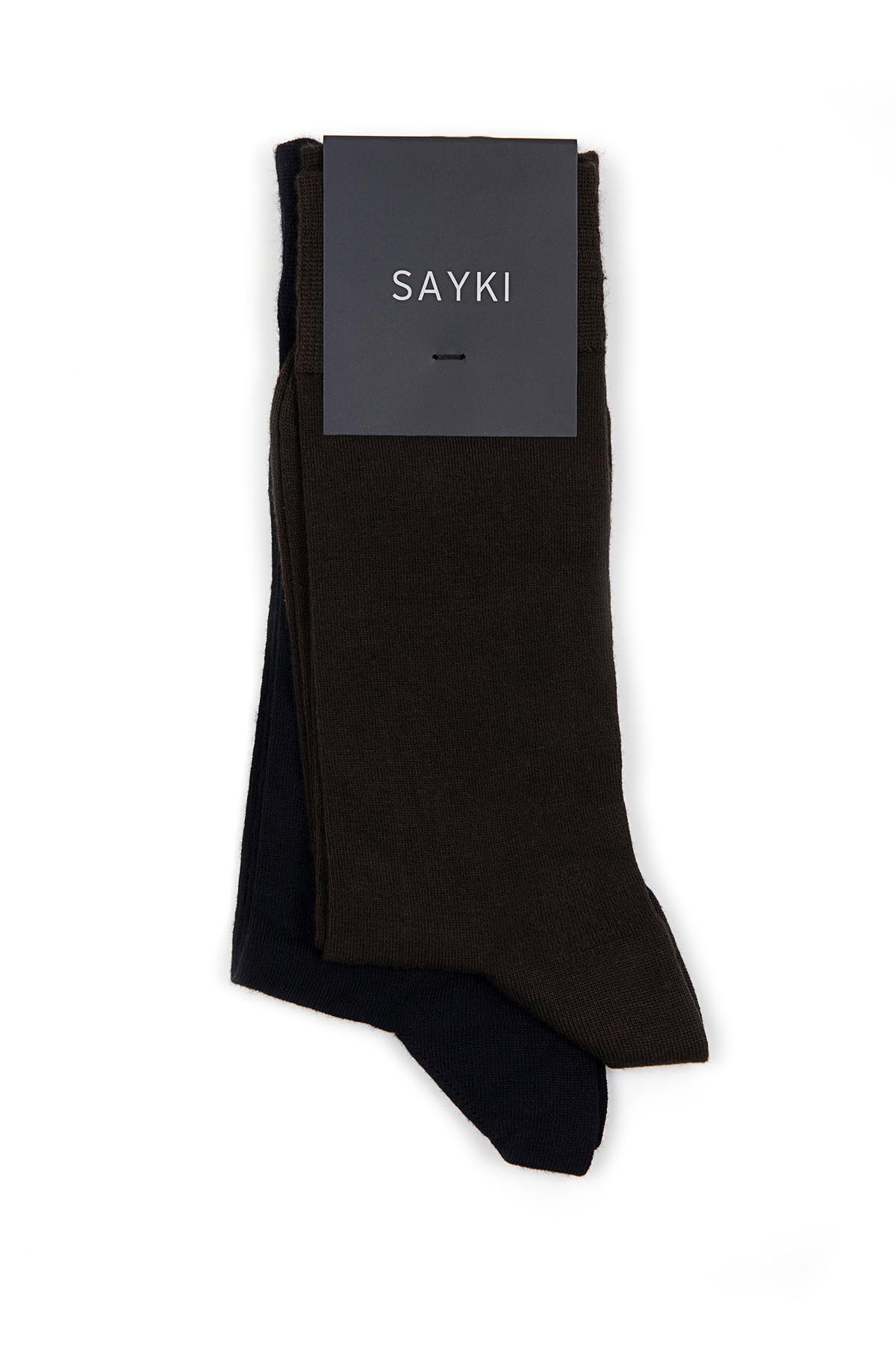 Kahverengi - Lacivert İkili Soket Çorap