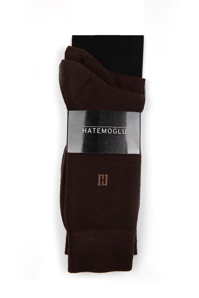 Kahverengi İkili Soket Çorap - 1