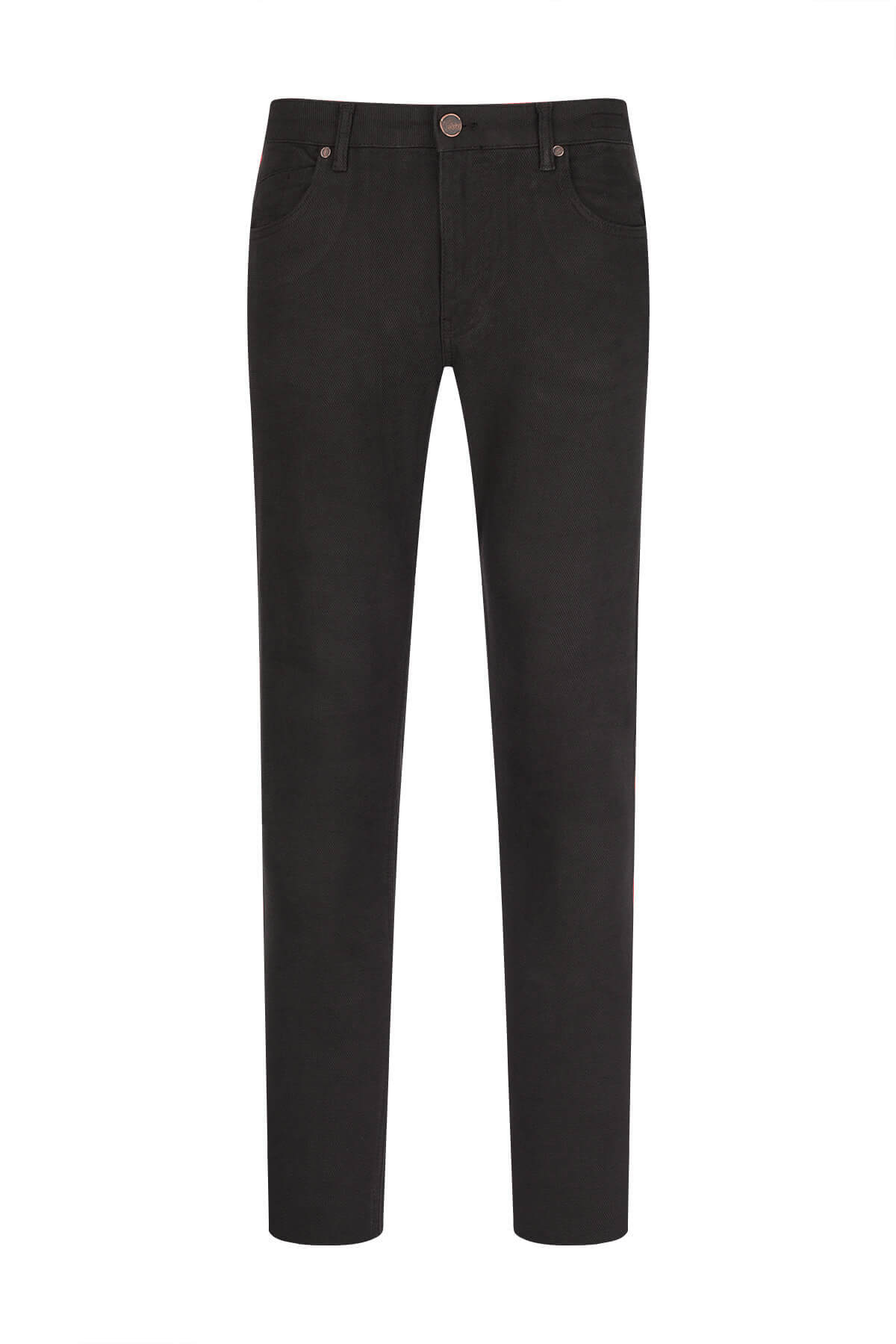 Kahverengi Rahat Kesim 5 Cep Kanvas Pantolon - 1