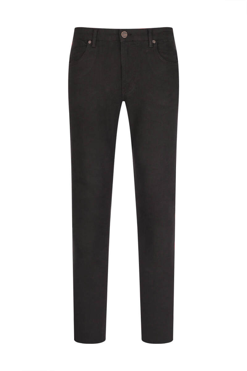 Kahverengi Rahat Kesim 5 Cep Kanvas Pantolon - Saykı