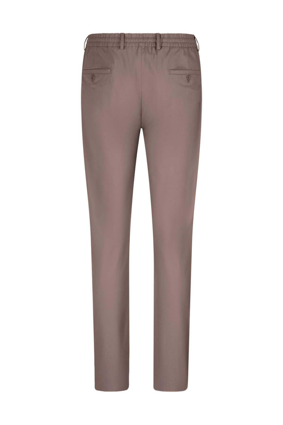 Kahverengi Rahat Kesim Yandan Cepli Kumaş Pantolon - 2