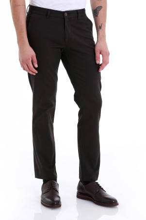 Kahverengi Regular Fit Düz Yandan Cep Klasik Kumaş Pantolon - Thumbnail
