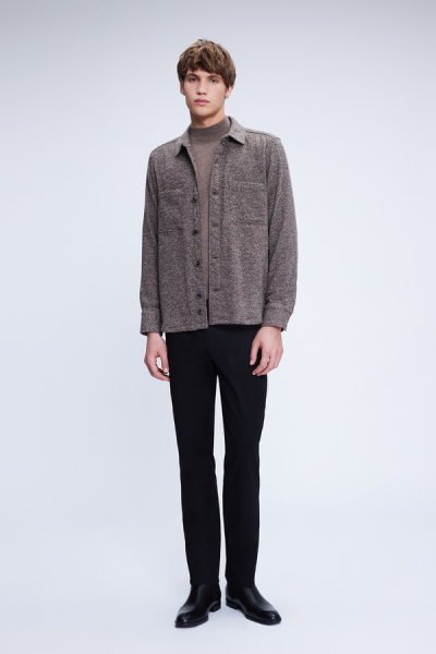 Kahverengi Regular Fit Pamuklu Overshirt Gömlek - 2