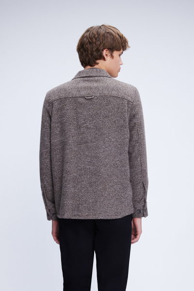 Kahverengi Regular Fit Pamuklu Overshirt Gömlek - 5