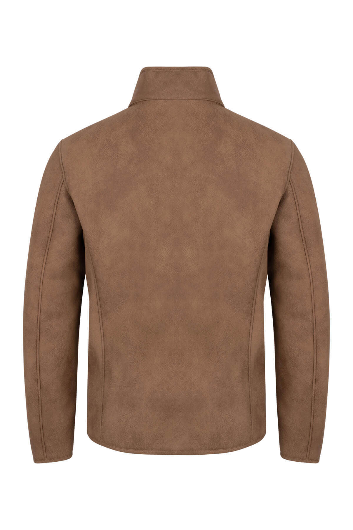 Kahverengi Slim Fit Bebe Yaka Mont - 2
