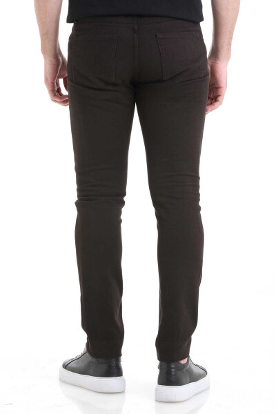 Kahverengi Slim Fit 5 Cep Pamuklu Kanvas Pantolon - 3