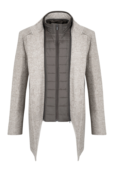 Kahverengi Slim Fit Hakim Yaka Yünlü Kaşe Palto - 2