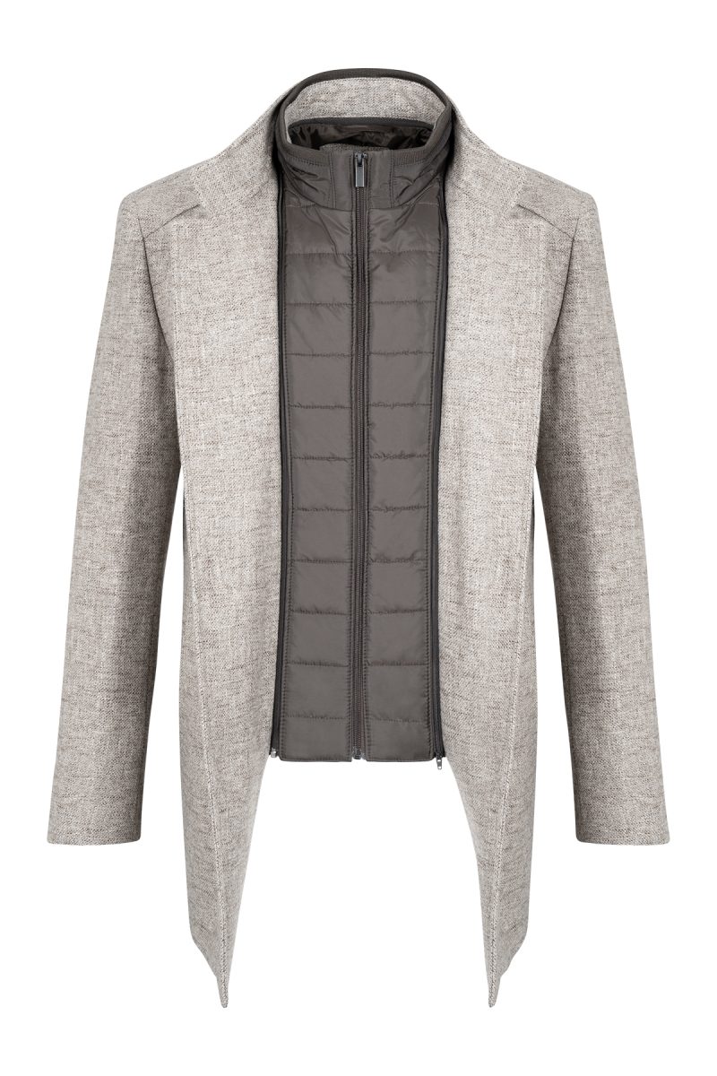 Kahverengi Slim Fit Hakim Yaka Yünlü Kaşe Palto - Saykı (1)