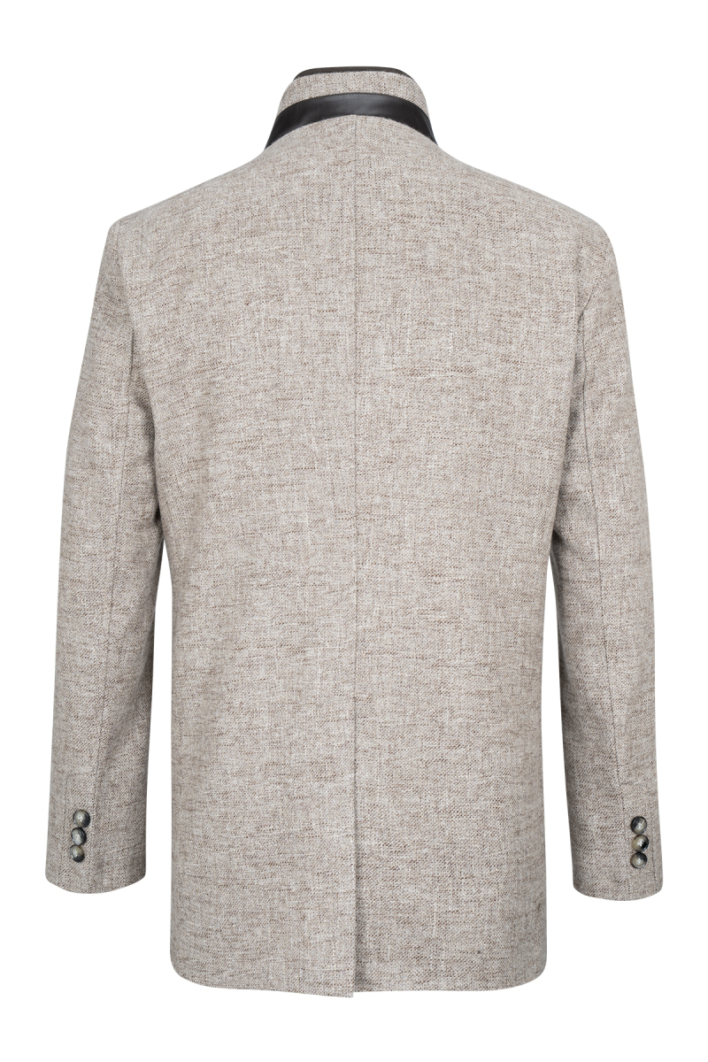 Kahverengi Slim Fit Hakim Yaka Yünlü Kaşe Palto - Saykı (1)