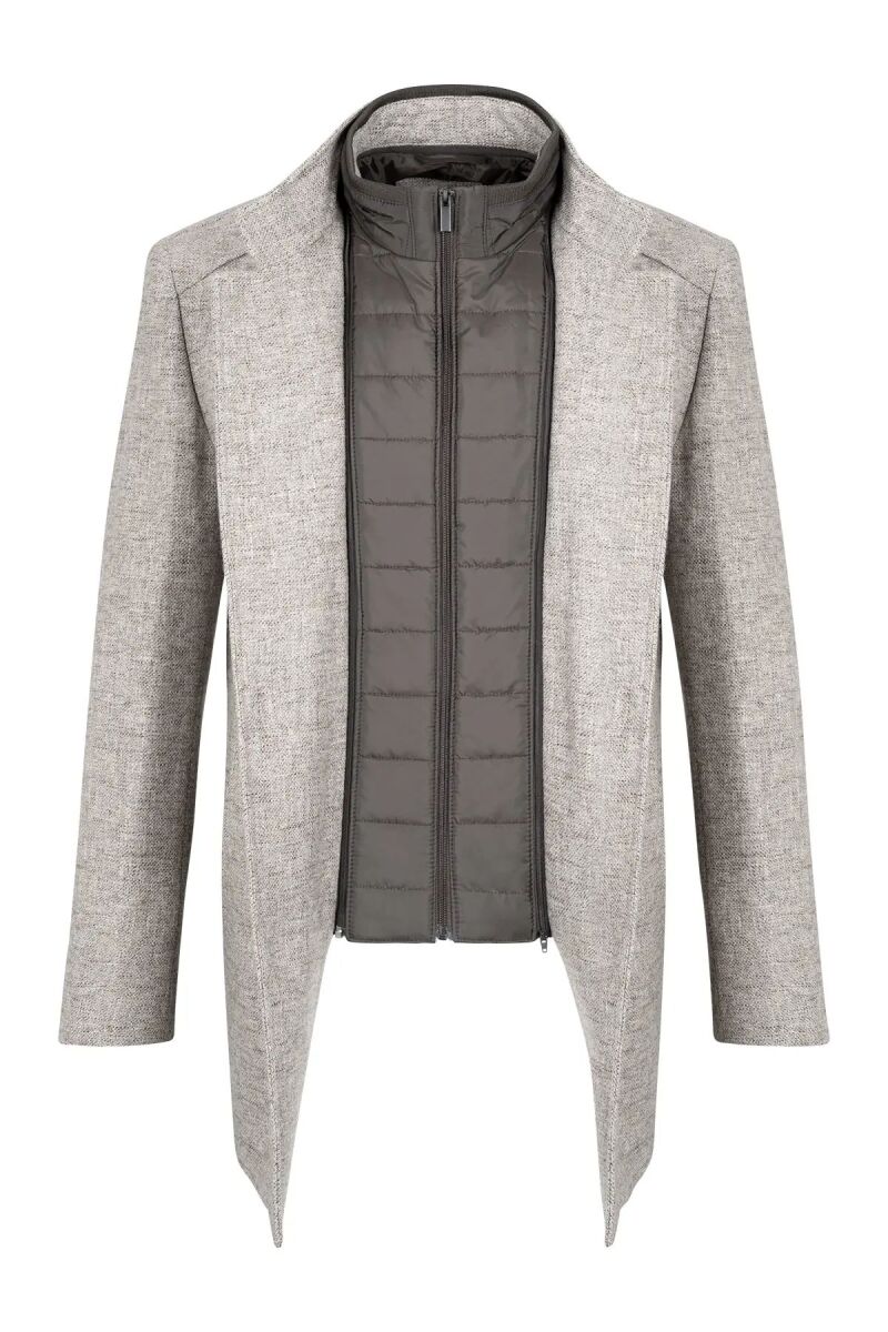 Kahverengi Slim Fit Hakim Yaka Yünlü Kaşe Palto - Saykı (1)