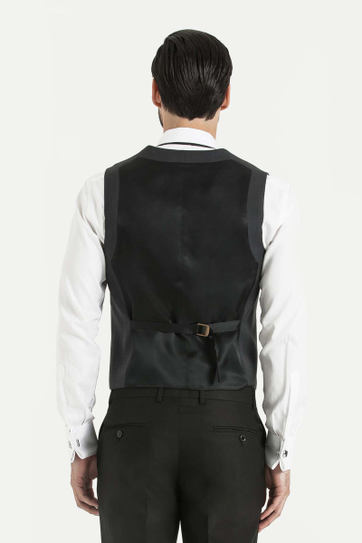 Gri Kareli Yelek - 11