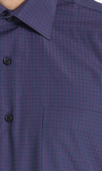 Kareli Klasik Kırmızı Gömlek - 5