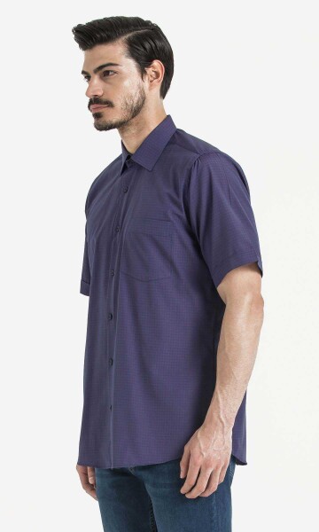 Kareli Klasik Kırmızı Gömlek - 3