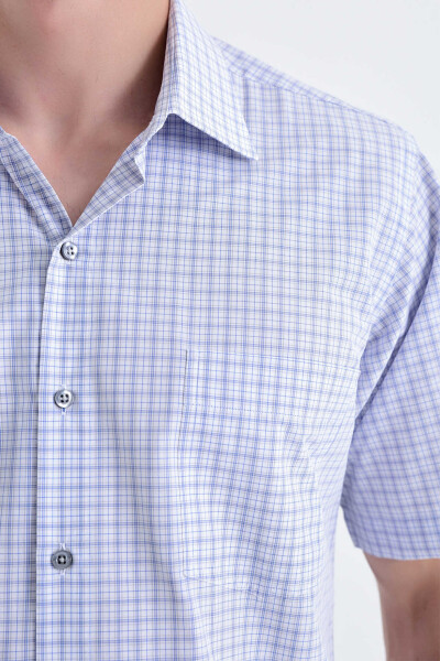 Kareli Klasik Lacivert Gömlek - 5