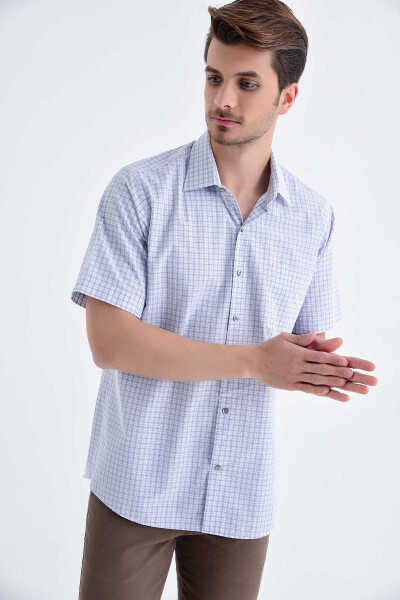 Kareli Klasik Lacivert Gömlek - 3