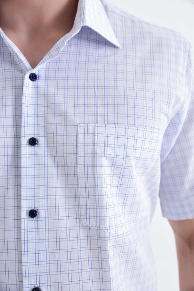 Kareli Klasik Lacivert Gömlek - 4