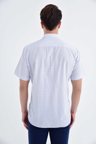 Kareli Klasik Lacivert Gömlek - 3