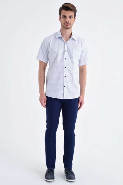 Kareli Klasik Lacivert Gömlek - 2