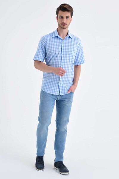 Kareli Klasik Mavi Gömlek - 2