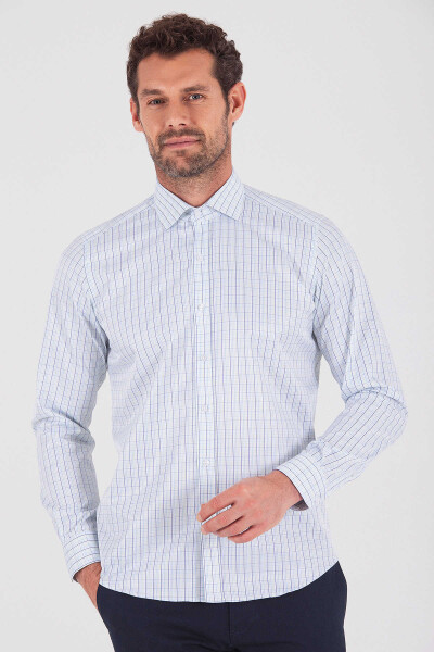 Yeşil Slim Fit Pamuklu Uzun Kol Spor Gömlek 