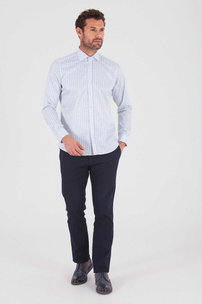 Yeşil Slim Fit Pamuklu Uzun Kol Spor Gömlek - 2