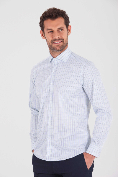 Yeşil Slim Fit Pamuklu Uzun Kol Spor Gömlek - 4