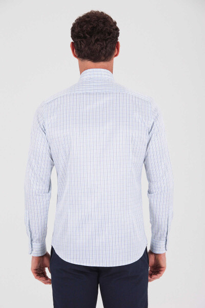 Yeşil Slim Fit Pamuklu Uzun Kol Spor Gömlek - 5