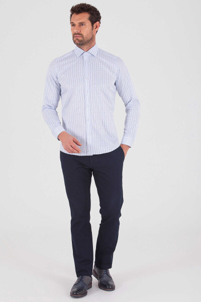 Mavi Slim Fit Pamuklu Uzun Kol Spor Gömlek - 2