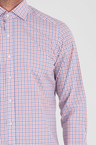 Turuncu Slim Fit Pamuklu Uzun Kol Spor Gömlek - 8