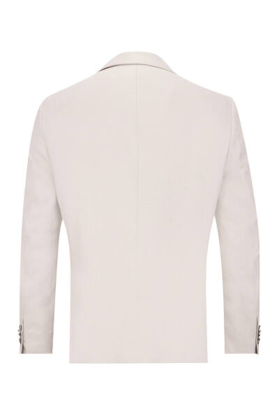 Keten Comfort Fit Mono Yaka Klasik Takım Elbise - 3