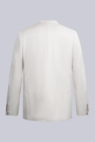 Keten Comfort Fit Mono Yaka Klasik Ceket - 2