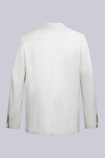 Bej Comfort Fit Mono Yaka Klasik Ceket - 2