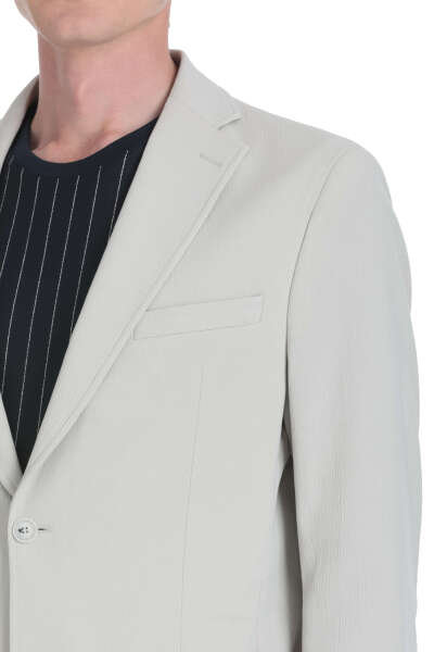 Keten Slim Fit Mono Yaka Casual Takım Elbise - 6