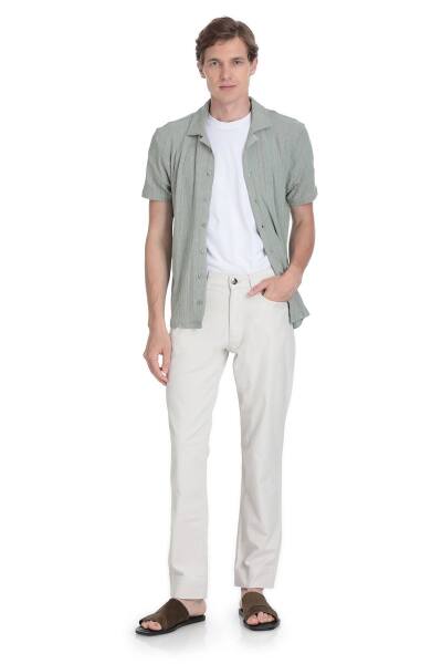 Keten Regular Fit Pamuklu 5 Cep Kanvas Pantolon - 2