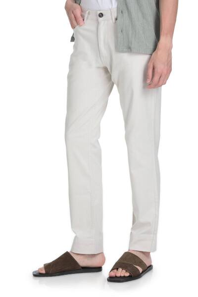 Keten Regular Fit Pamuklu 5 Cep Kanvas Pantolon - 3