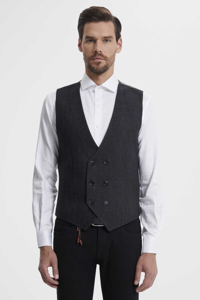 Gri Flanel Dinamik Yelek - 3