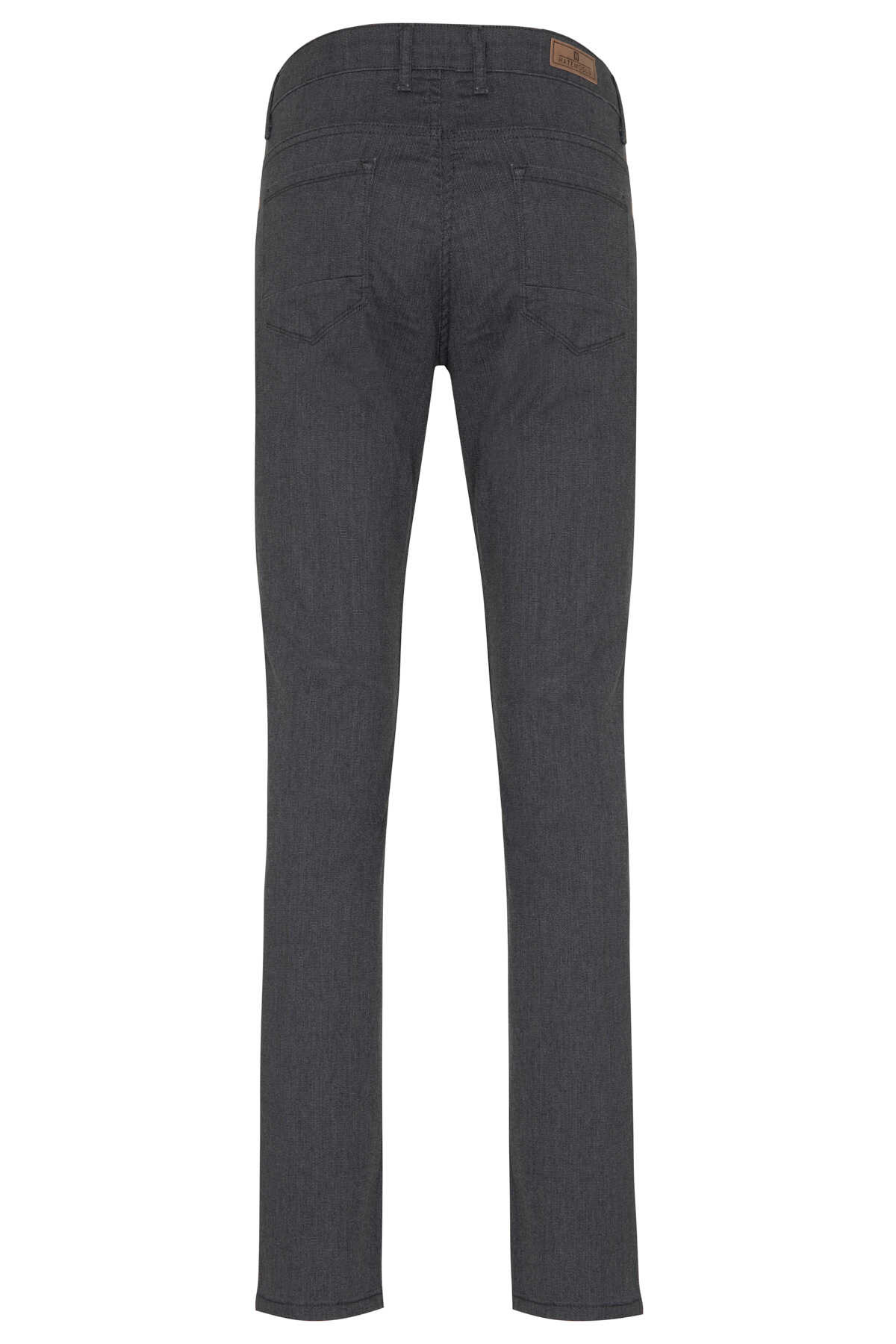 Gri Desenli Klasik Kanvas Pantolon - 3