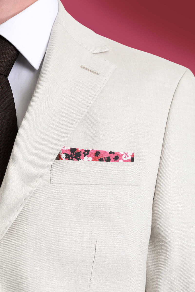 Kiremit Desenli Klasik Saten Cep Mendili - Hatem Saykı (1)