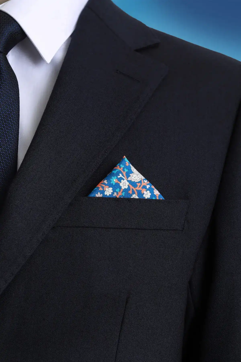 Kiremit Desenli Klasik Saten Cep Mendili - Hatem Saykı (1)