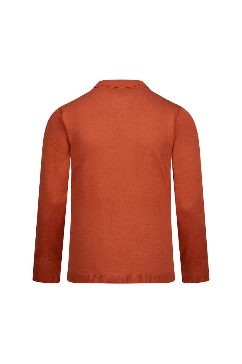 Kiremit Regular Fit Polo Yaka Pamuklu Kazak - Saykı (1)