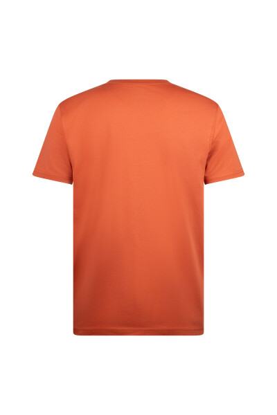 Kiremit Regular Fit Bisiklet Yaka Pamuklu Basic Tişört - 2