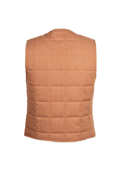 Kiremit Regular Fit V Yaka Kapitone Yelek - 2