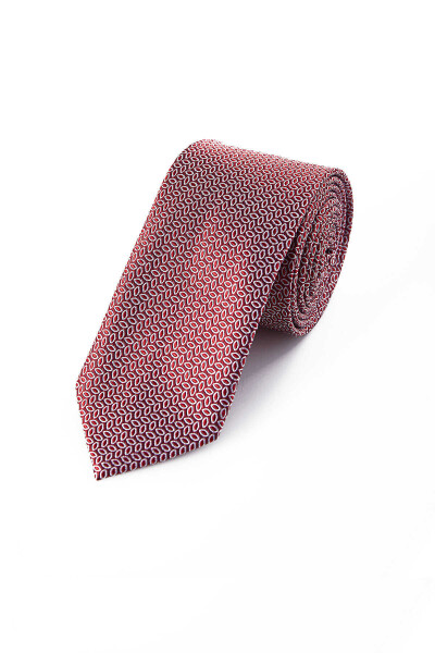 Kırmızı Desenli Kravat - 1