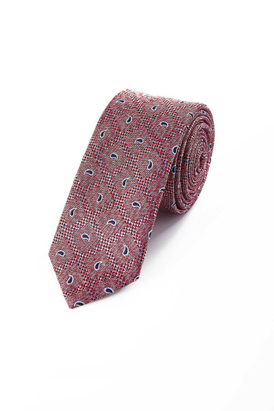 Kırmızı Desenli Kravat - 1