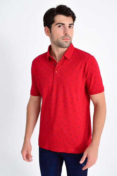 Kırmızı Baskılı Regular T-shirt - 1
